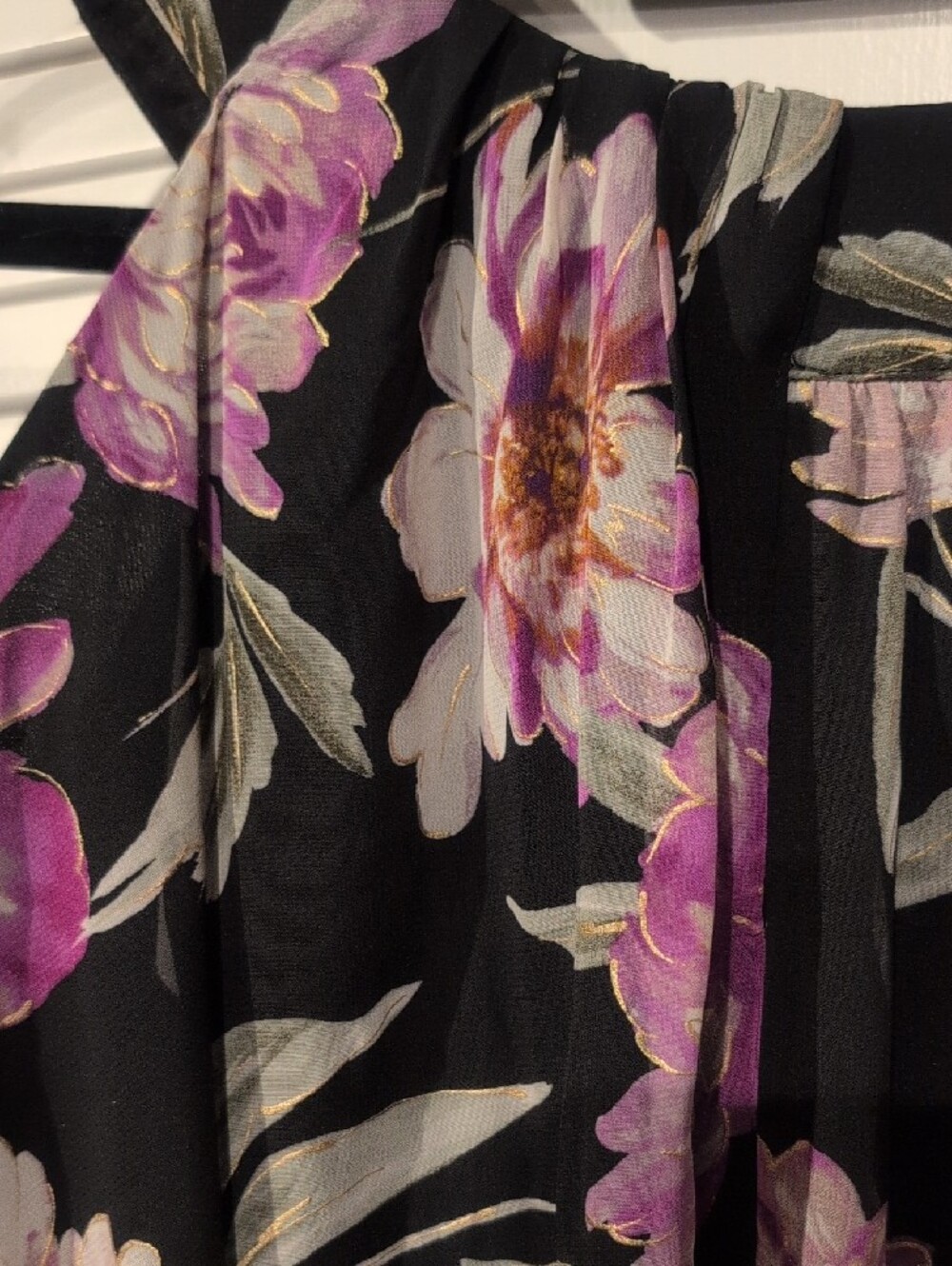 Enfocus Studio Black Maxi Dress Floral Print - Picture 7 of 9